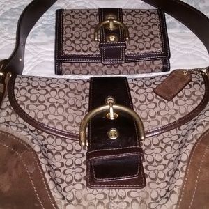 Aunthentic Coach bag with matching wallet